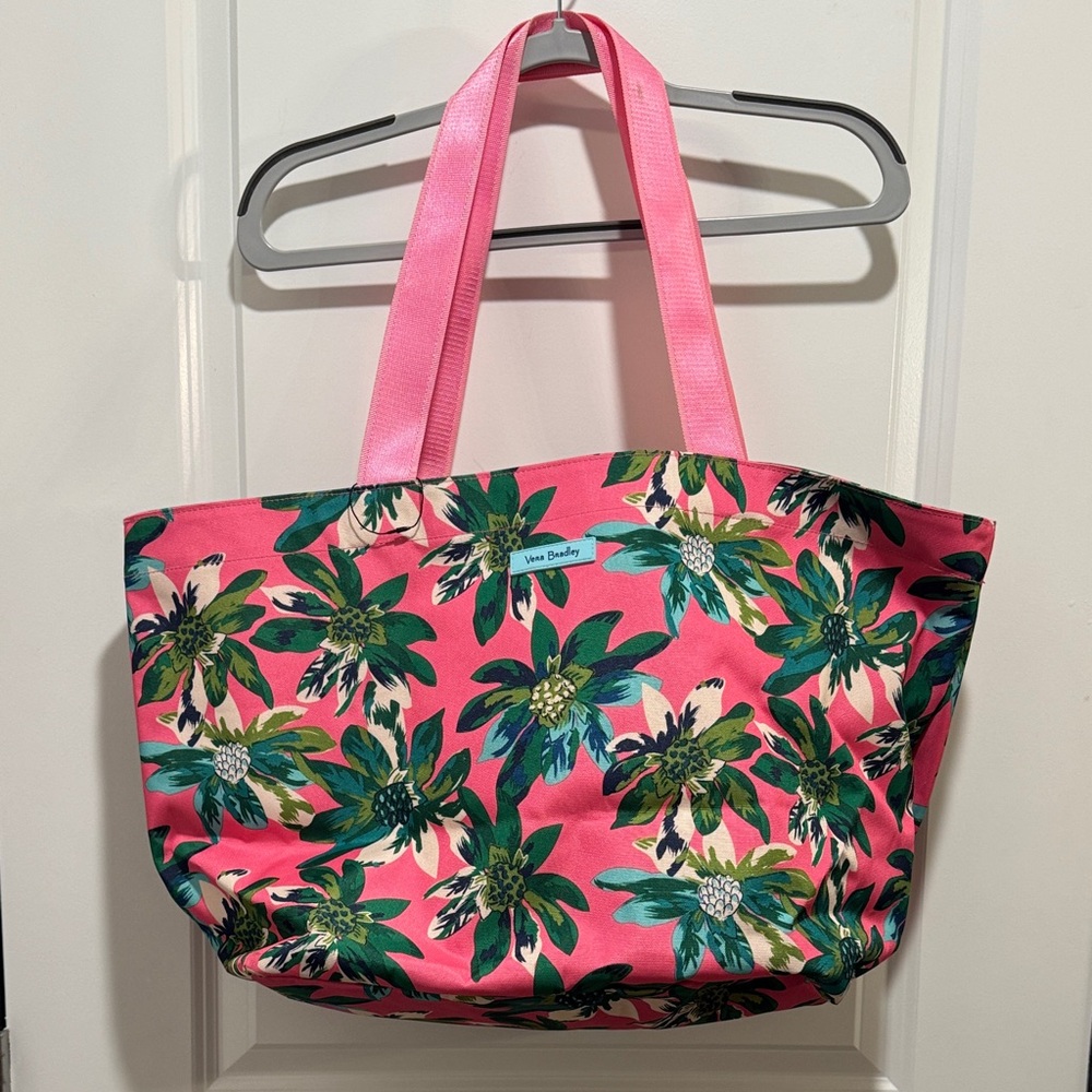 Vera Bradley Pink and Green Floral Tote